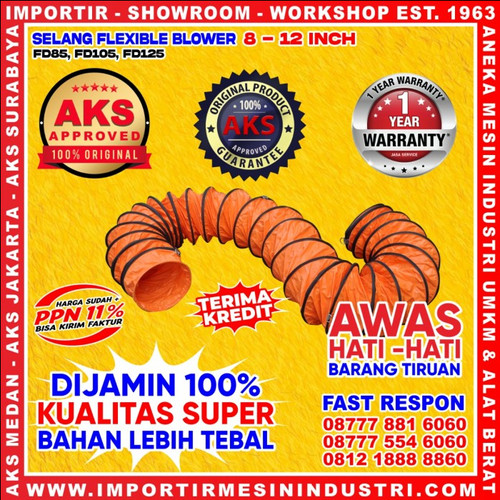Termurah selang kipas portable / blower 8-12 inch 5 meter