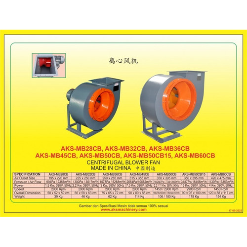 CENTRIFUGAL BLOWER FAN AKS- MB36CB
