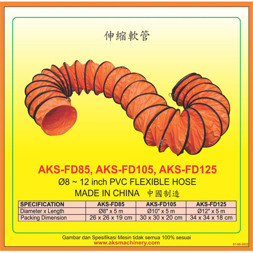 Selang Kipas Ventilator Termurah Uk 10 inch x 5m - Hose ORI