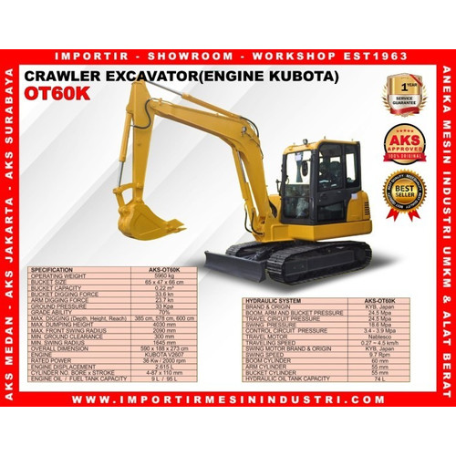 Alat Penggali Muatan 6 Ton | OT60K