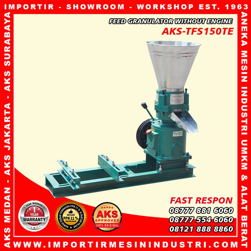 MESIN PRODUKSI PEMBUAT PELET PAKAN IKAN TANPA PENGGERAK AKS-TFS150TE