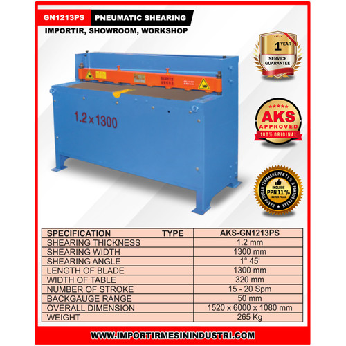 MESIN SHERING / MESIN SHARING PLAT BESI / STAINLIS 1.2 MM GN1213PS