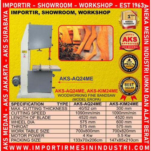 Alat mecah Kayu Working Fine Bandsaw AKS- AQ24ME