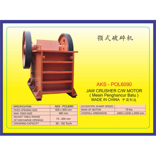 Mesin Penghancur Batu Jaw Crusher 75 Kw - POL6090