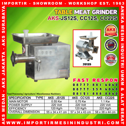 Mesin Penggiling Daging / Meat Grinder Electric JS12S 26 Kg