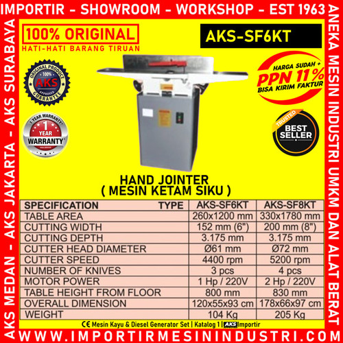 Alat pemotong Kayu Hand Jointer Ketam Siku Type AKS - SF6KT