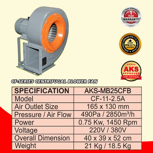 Cf-Series Centrifugal Blower Fan Keong AKS-MB25CFB