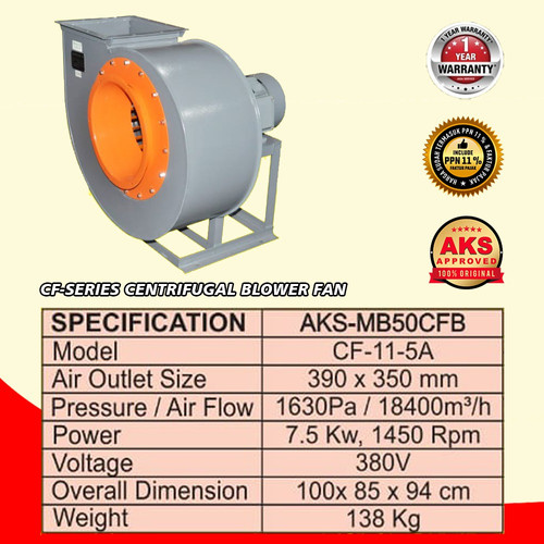 Cf-Series Centrifugal Blower Fan Keong AKS-MB50CFB
