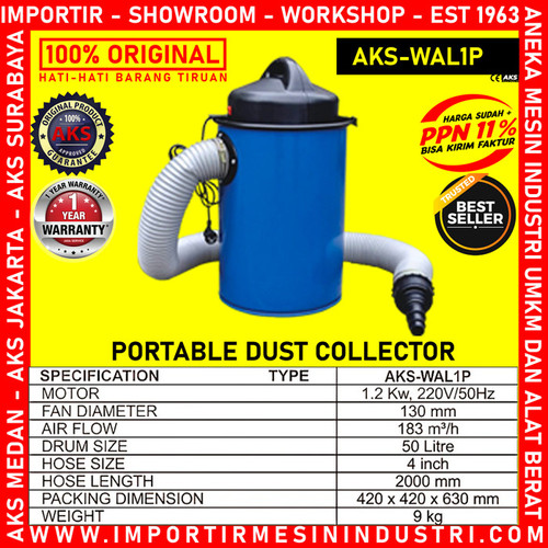 Alat Sedot debu Portable dust collector Machine AKS - WAL1P