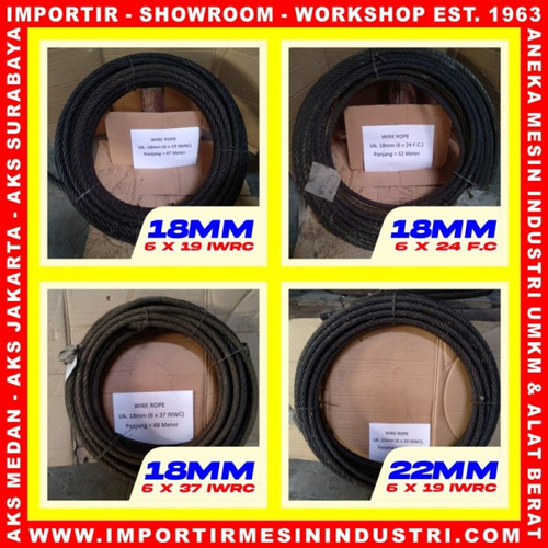 Wire Rope / Kawat Seling 18 mm (6 x 37 IWRC) AKS ORIGINAL