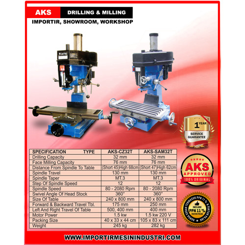 AKS - CZ32T DRILLING & MILLING MACHINE 32MM BEST QUALITY