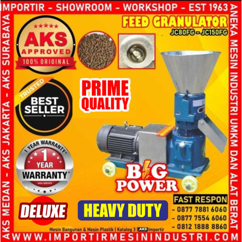 Mesin Pencetak Pellet Pakan Granulator Machine AKS - JC80FG