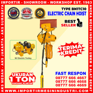 Electric Chain Hoist 1 Ton 10 Meter 380 Volt | AKS - BN1TC10