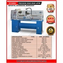 Mesin Bubut Besi Presisi Logam Gear Head Bench Lathe 1000mm XI1340GA