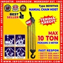 Kerekan Manual Takel 10 Ton x 3 meter / Manual Chain Hoist - BD10TM3