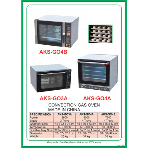 Electric Convection Oven Pemanggang 4 Loyang AKS-GO4A