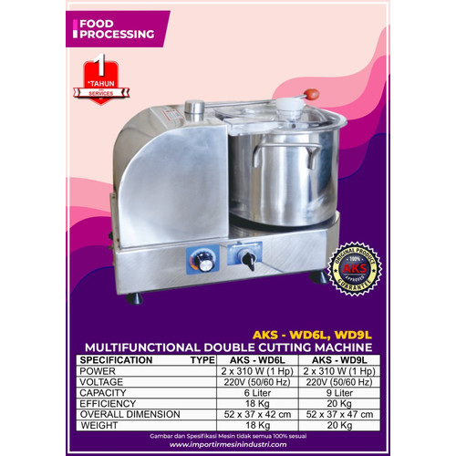 AKS Mesin Pemotong Buah Sayuran Fruit & Vegetable Cutter WD9L