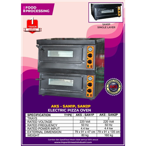 GAS OVEN PIZZA PEMANGGANG PIZZA AKS-SAN1P ORIGINAL RESMI