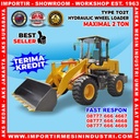 Engine HUAFENG Hydraulic Loader 2 Ton Alat Berat 65 Kw 0.8m3 Loder