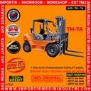 Forklift 7 Ton 3 m Manual Transmission Diesel Engine ISUZU 82.4 Kw AKS