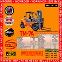 Forklift 7 Ton 3 m Manual Transmission Diesel Engine ISUZU 82.4 Kw AKS