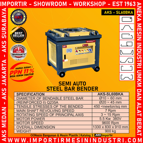 Steel Bar Bender / Mesin Pembengkok Besi Penekuk 5.5 Kw - SL60BKA