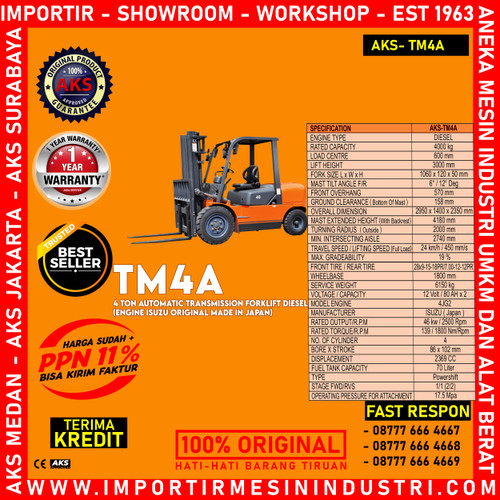 Pengangkat Barang 4 Ton Automatic Transmission Engine Original ISUZU