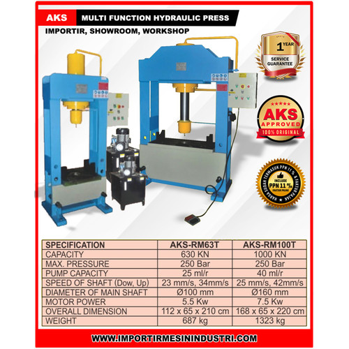 Hydraulic Press Mesin press Hydraulic 63 Ton 3 Phase | AKS - RM63T