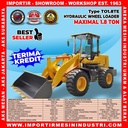 Wheel Loader 1.8 Ton 0.6 m3 Hydraulic Loader Engine HUAFENG 47 Kw