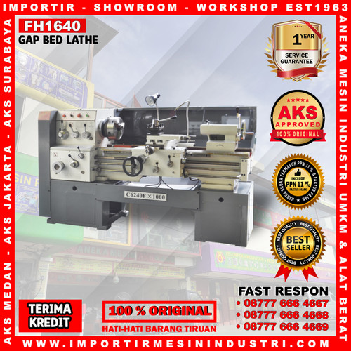 Mesin Bubut Besi FH1640 / Bed Machine Gap Lathe Motor Power 4 kw