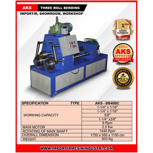 Hydraulic Three Roll Bending Machine/Mesin Tekuk Pipa BB40BC