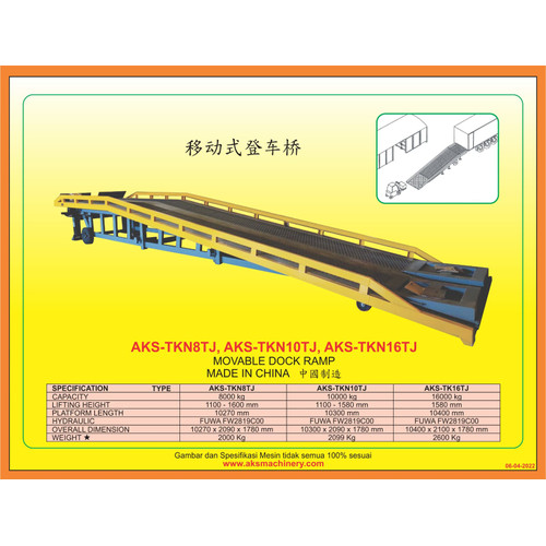 Movable Dock Ramp Dermaga Bongkar Muat 8 Ton AKS - TK8TJ