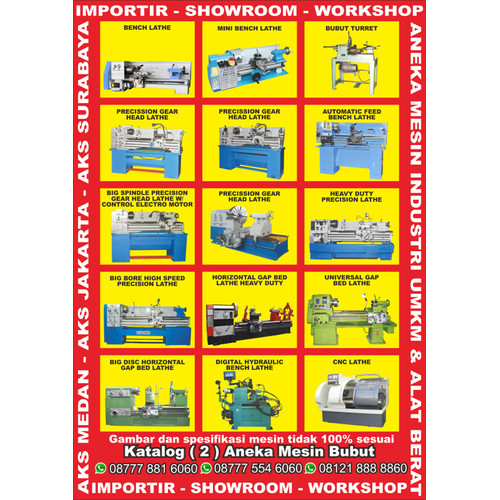 Mesin Bubut Besi / Logam Besi 200 x 430 mm AW8