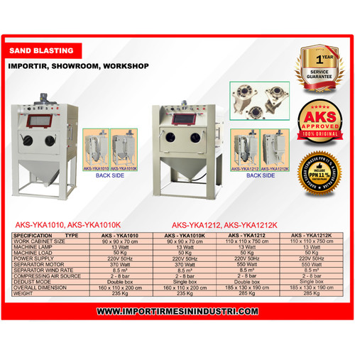 Mesin Semprot Pasir - Double Box Sand Blasting Machine - YKA1212