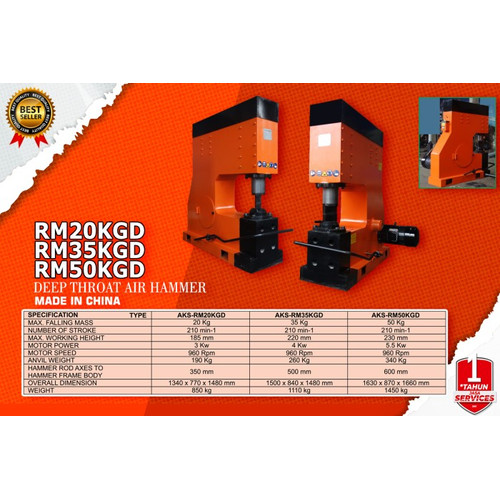 Mesin Palu Udara Dalam Deep Throat Air Hammer Importir Type RM35KGD