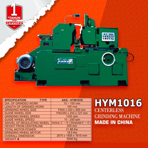 Centerless Grinding Machine Mesin Gerinda Logam 1250Rpm - HYM1016