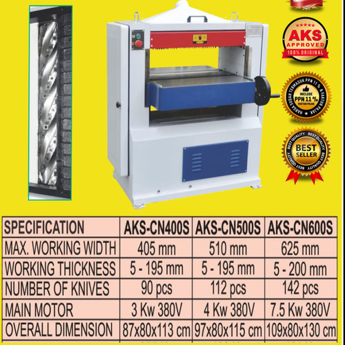 Single Press Planer Spiral Knife AKS-CN600S Machine 7,5Kw