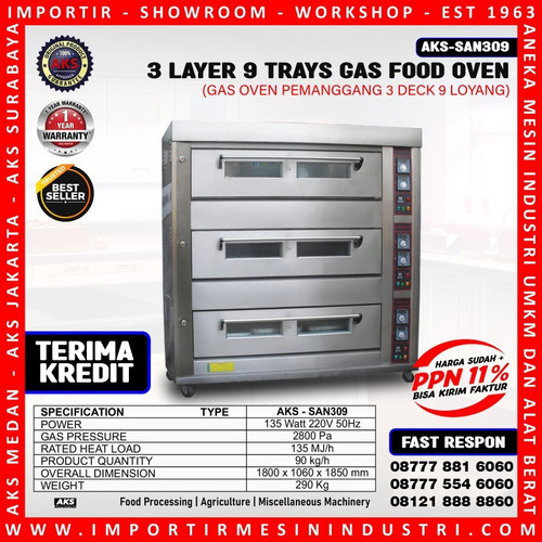 Oven Gas Pemanggang / Mesin Pemanggang Roti Toaster Bread