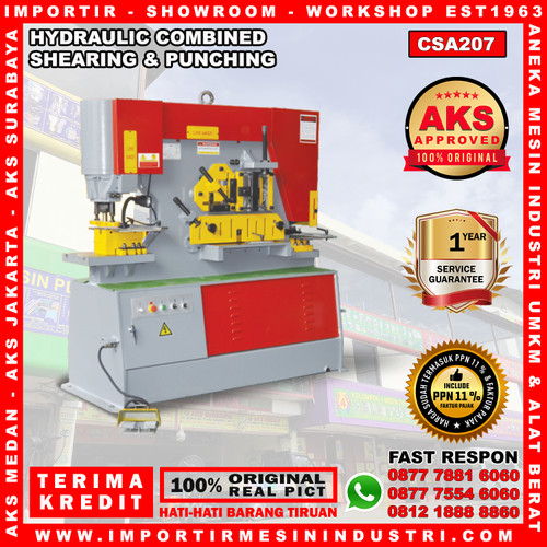Mesin Kombinasi Hidrolik Potong Besi Punching Shearing CSA207