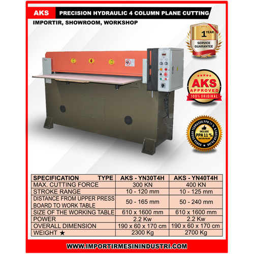 Mesin Pemotong 4Kolom Kulit Hidrolik Cutting Hydraulic - YN40T4H