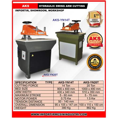 Hydraulic Swing Arm - Mesin Pon Pemotong Bahan Kulit - YN20T