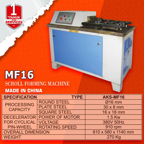 Electric Scroll Automatic Metal Machine Mesin Bending Besi - MF16