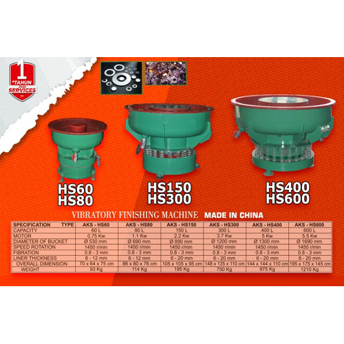 Mesin Pemolesan Logam Polishing Vibratory Finishing 600L - HS600M