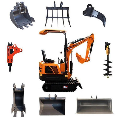Construction Crawler Mini Excavator 1 Ton Backhoe 9 Kw