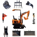 Construction Crawler Mini Excavator 1 Ton Backhoe 9 Kw