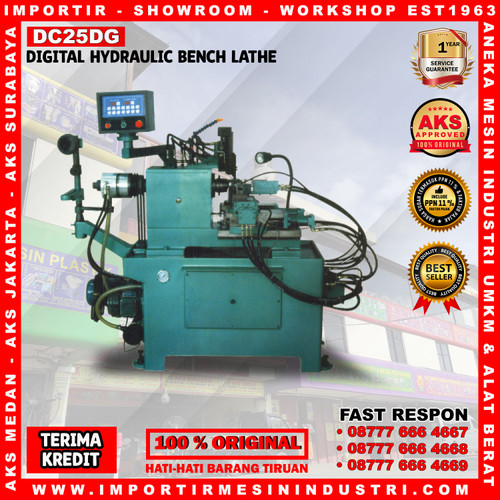 Bench Lathe Machine Mesin Bubut Logam o25 mm Hidrolik Digital DC25DG
