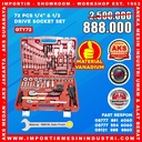 Kunci Sok Shock Soket Kunci Ring Pas Set Toolbox 72pcs + BUBBLE WRAP