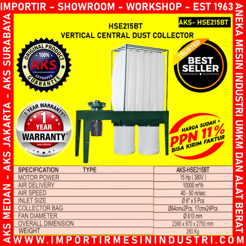 Penghisap Debu Portable Dust Collector 15HP HSE215BT