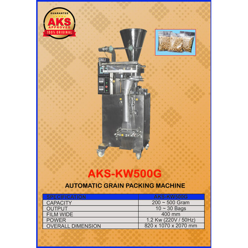 Mesin Packing/Kemas Sachet Otomatis Butiran/Bubuk Sealer - KW500G