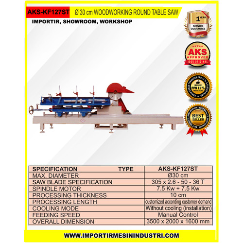 Mesin Gergaji Duduk O30 cm WoodWorking Round Table Saw